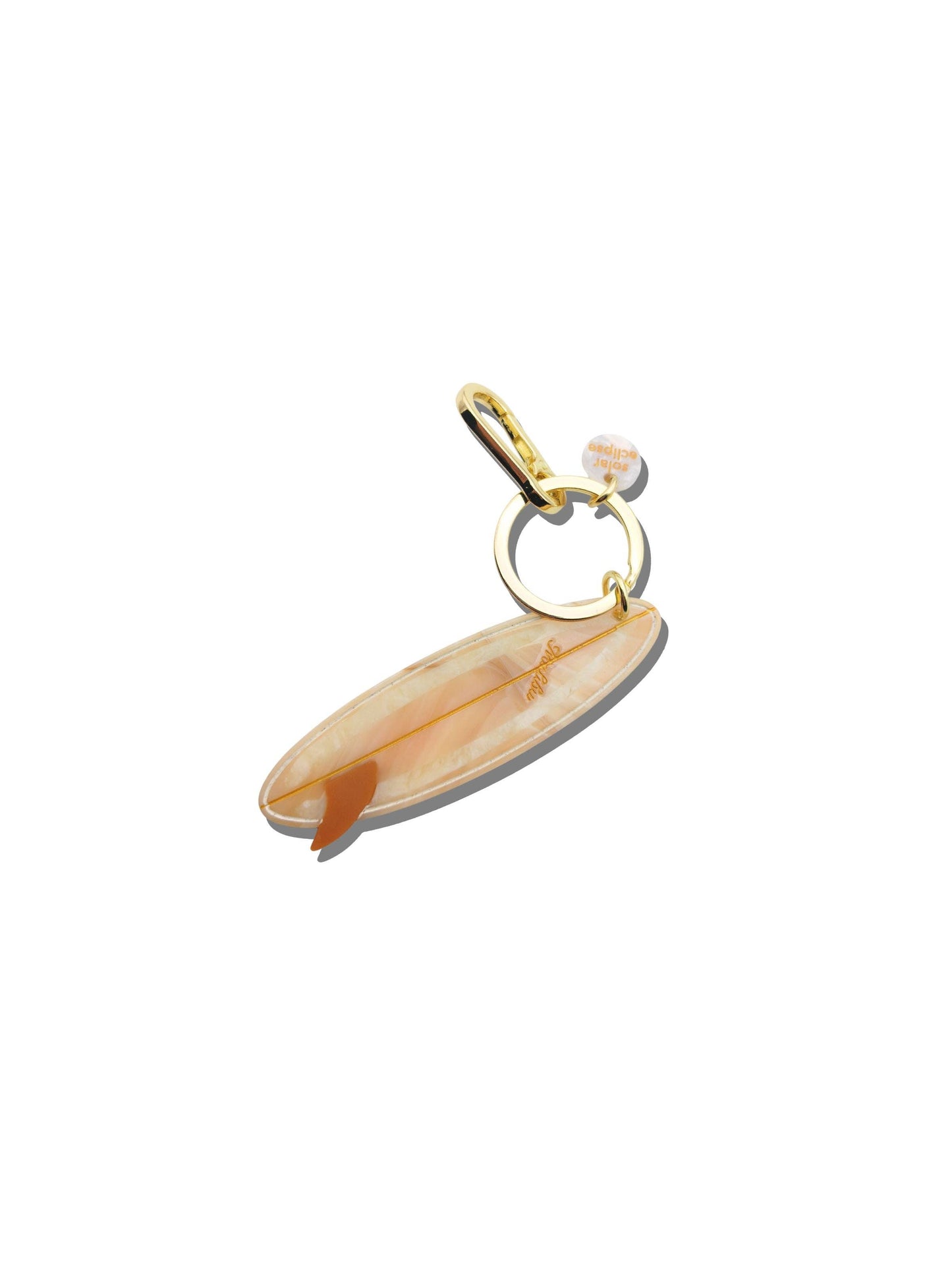 Solar Eclipse Hand-Painted Malibu Surf Board Bag Charm + Key Chain