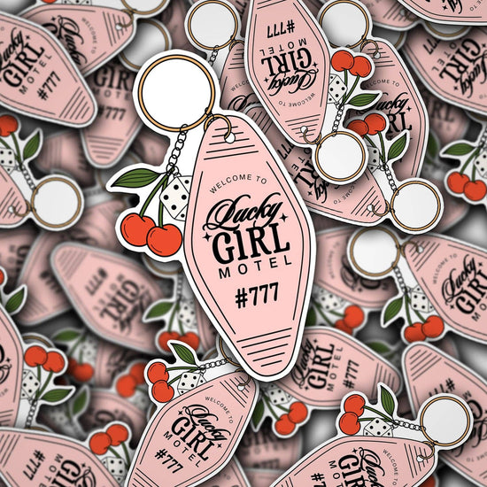 Lucky Girl Motel Sticker