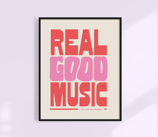 Real Good Music Art Print Red