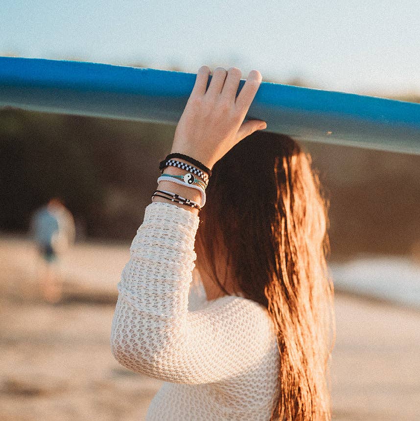 K'lani "Balance" Black & White Yin Yang Hair Tie Bracelets