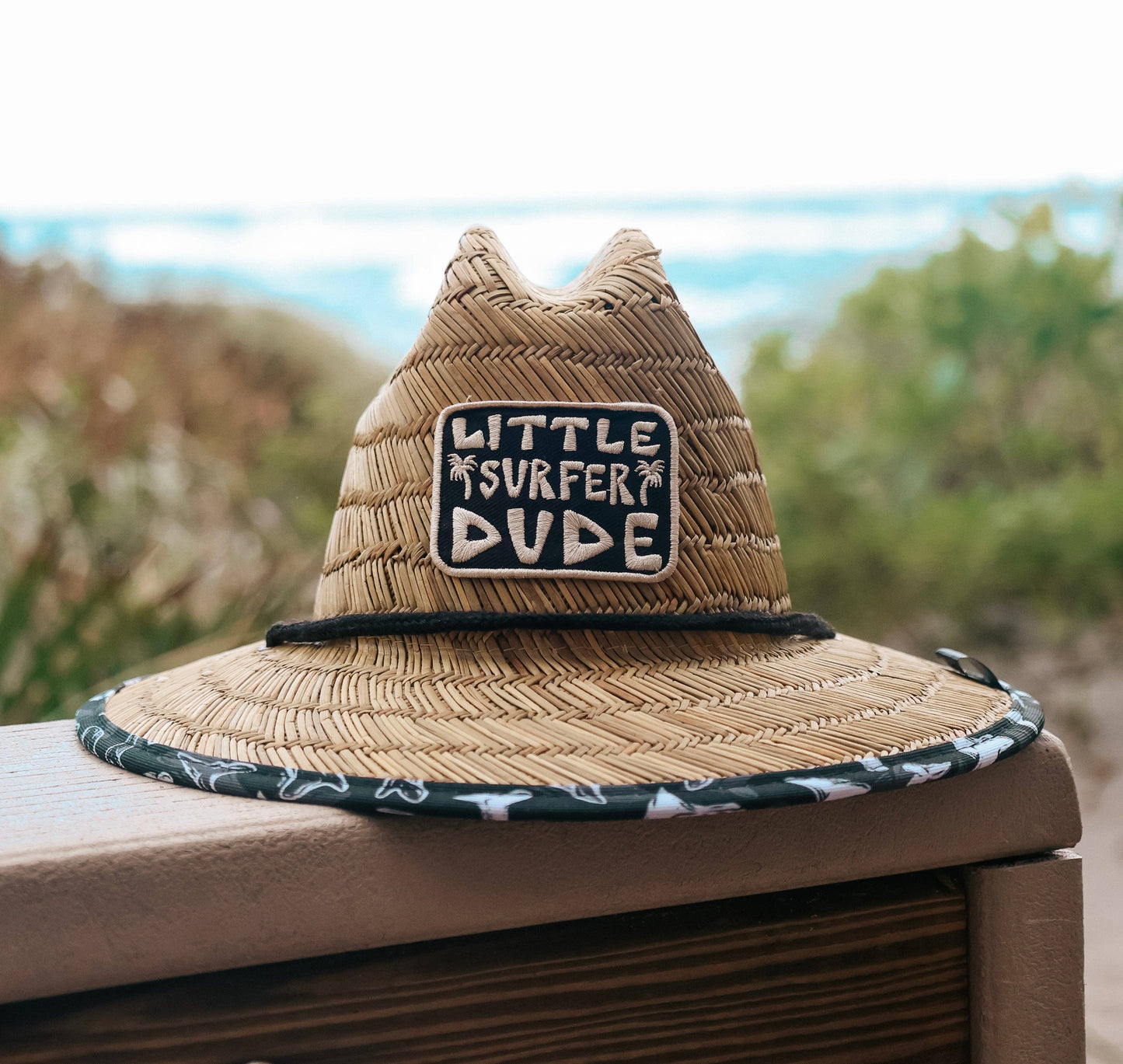 The Little Surfer Dude Shark Tooth Straw Hat