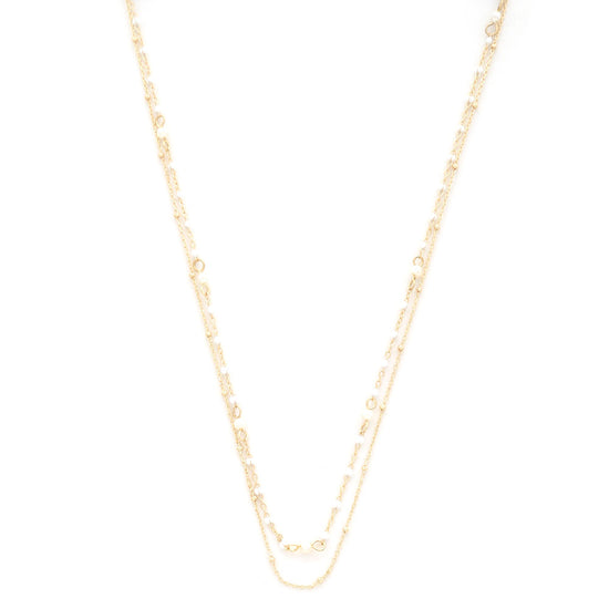Dainty 2 Layered Necklace White