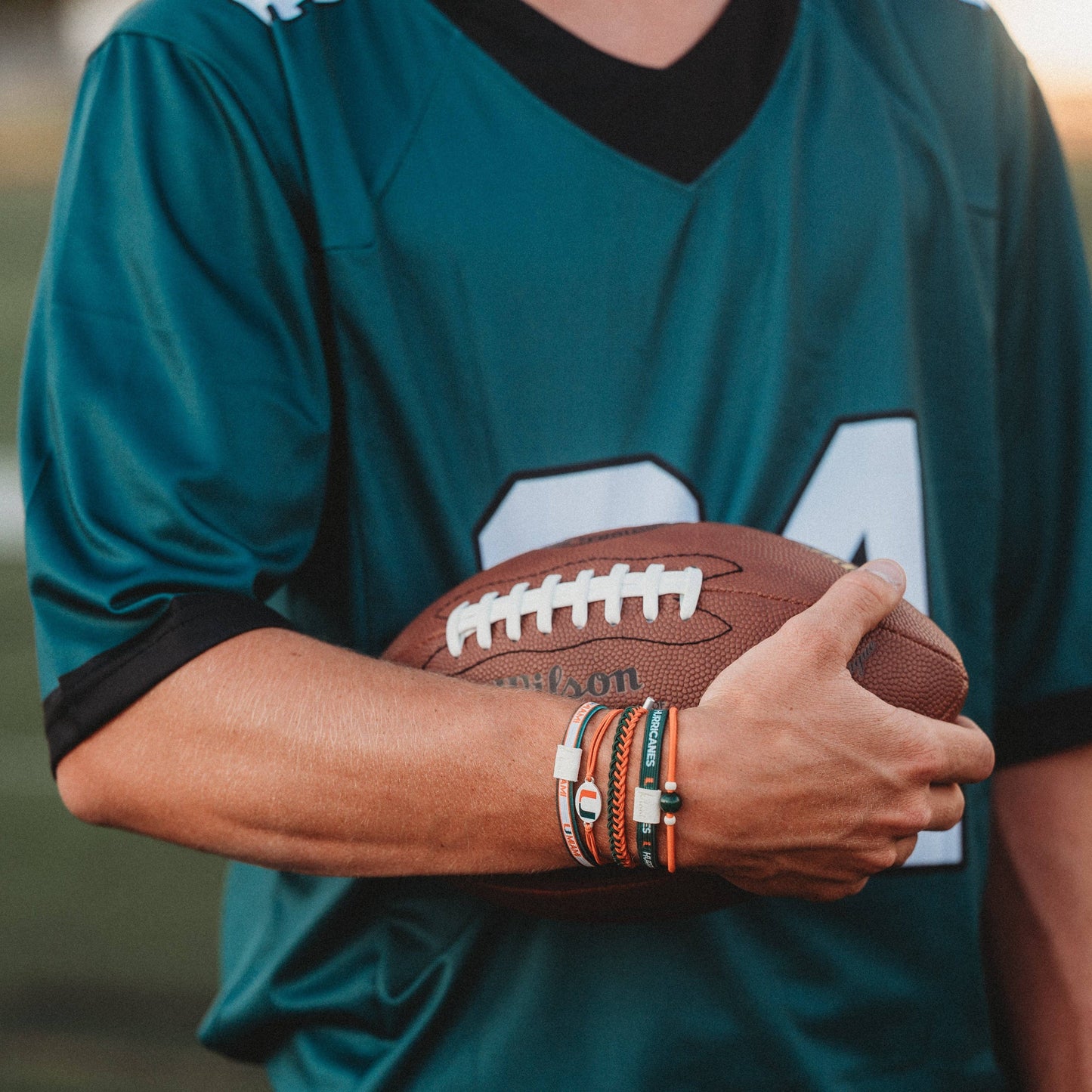 K'lani University of Miami Game Day Hair Tie Bracelets