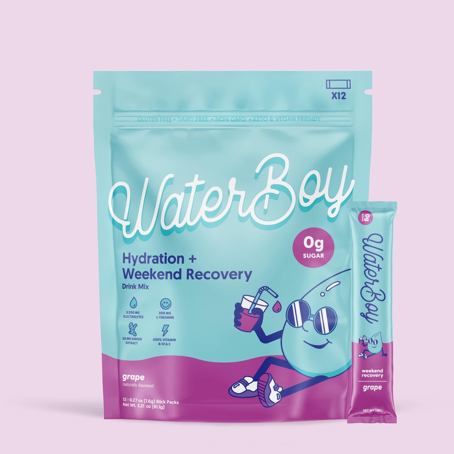 WaterBoy Hydration + Weekend Recovery Drink Mix