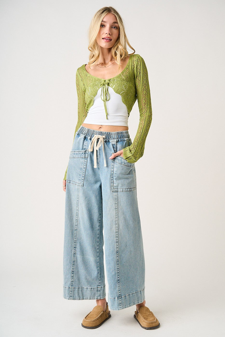 Amanda Denim Wide Leg Pant