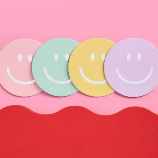 Load image into Gallery viewer, Smiley Paper Coasters
