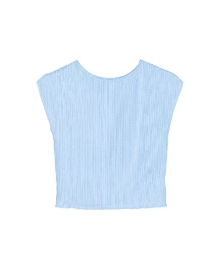 Find Me Now Ribbed Mesh Tee Periwinkle Blue