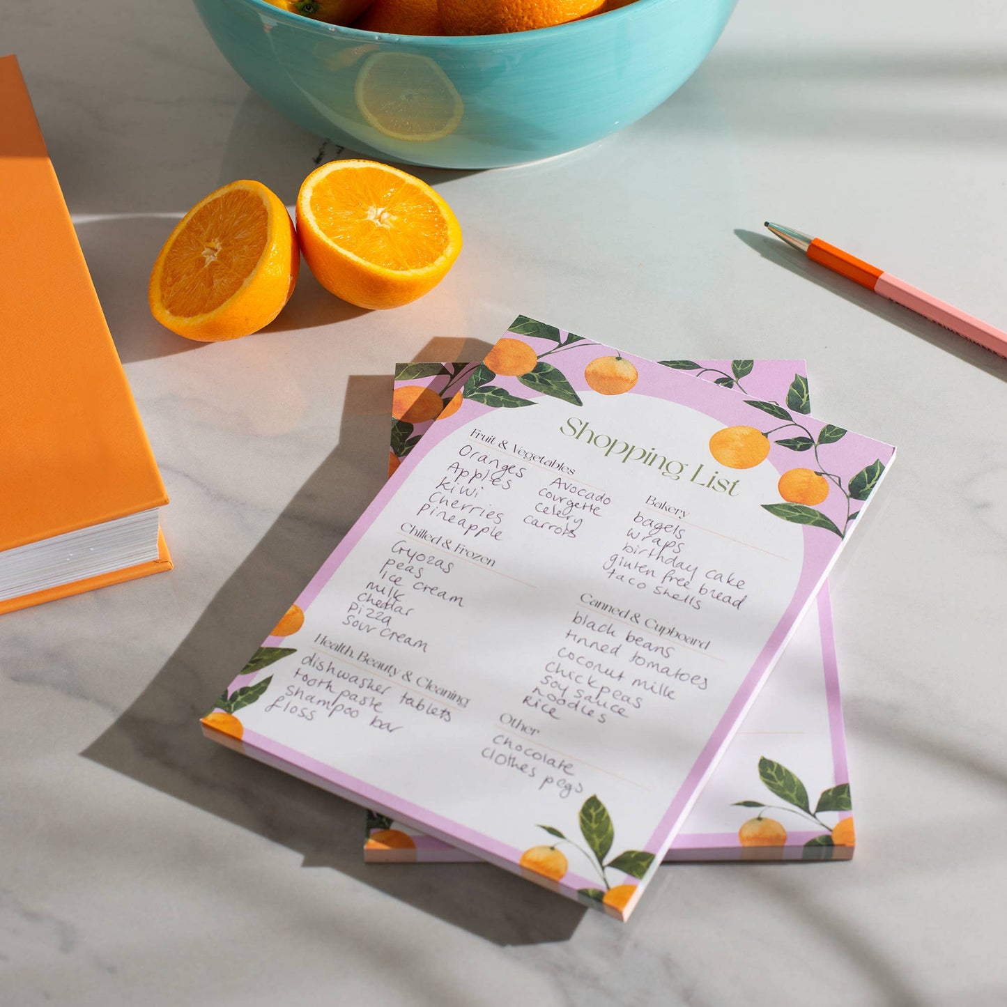 Orangerie Shopping List Pad