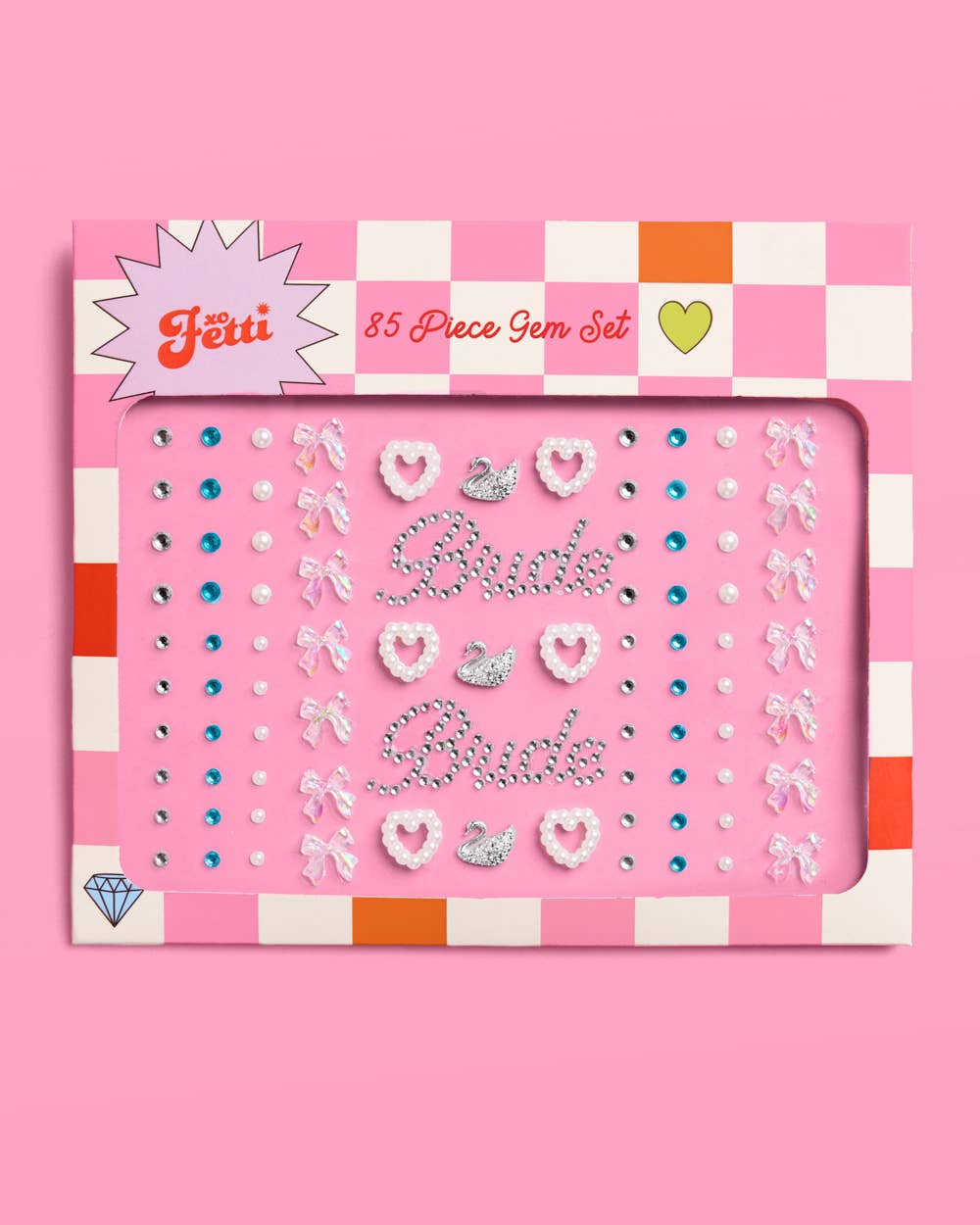 Bride Bach Face Gems | blue, white, bridal party, bach