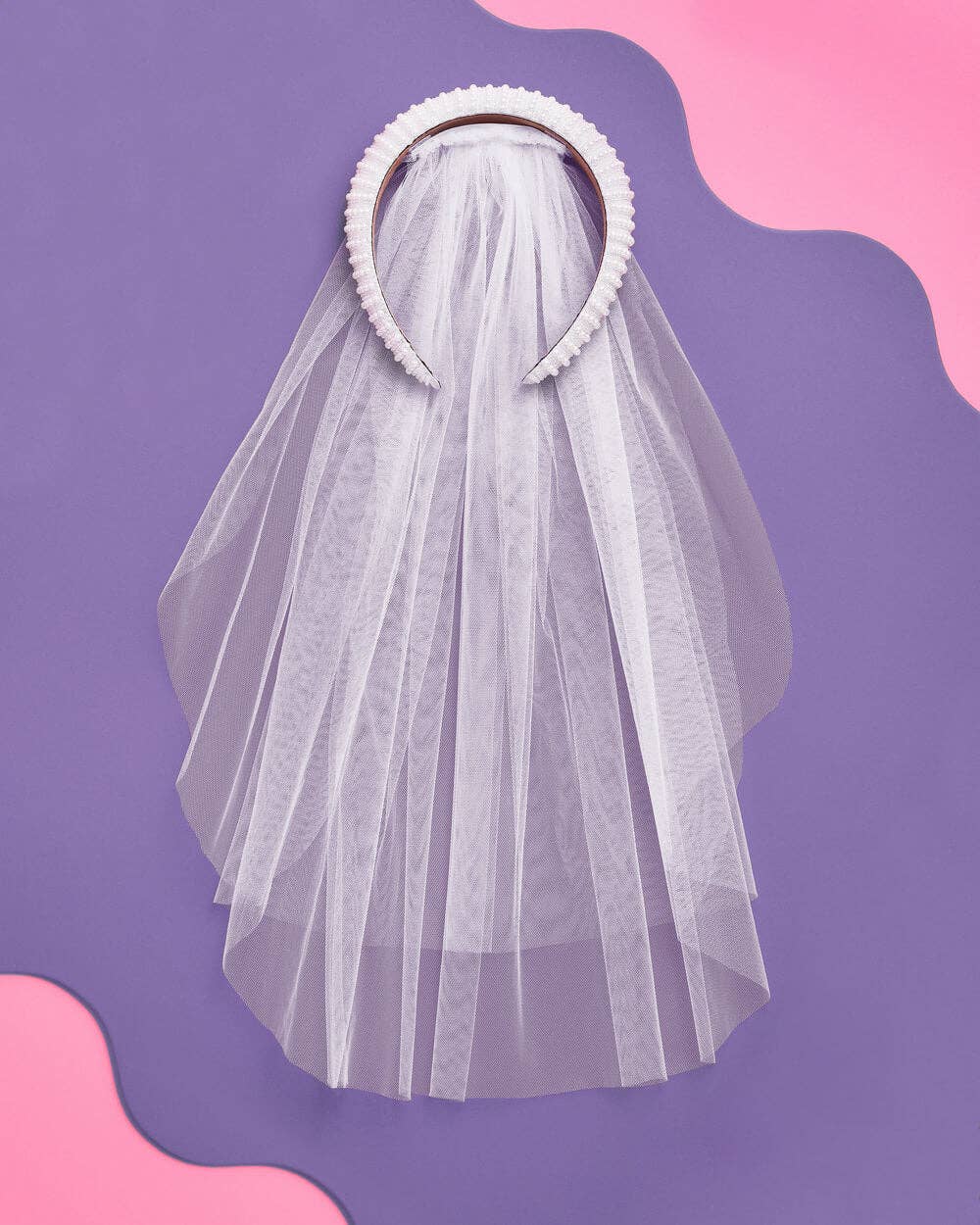 Bachelorette Party Bridal Gift - Headband w/ Removable Veil