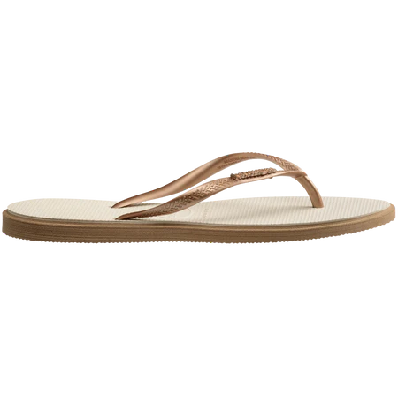 Havaianas Slim Point Flip Flops Rose Gold/Beige