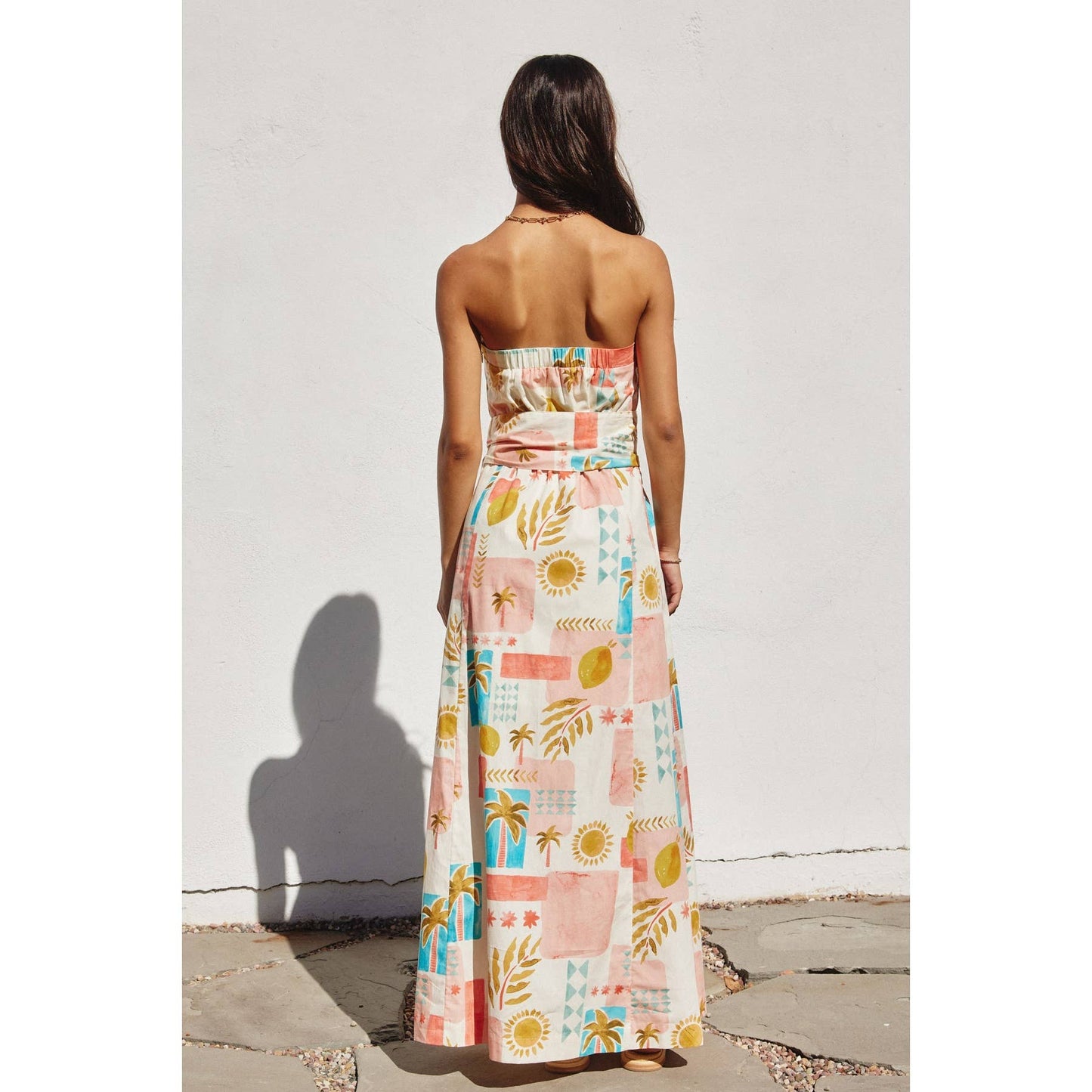 Amalfi Coast Strapless Maxi Dress