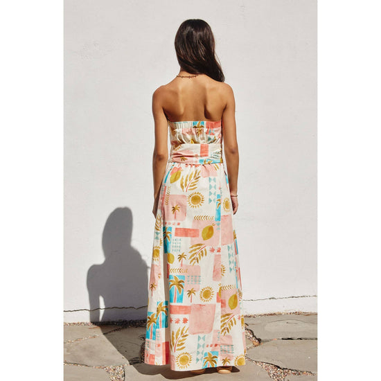 Amalfi Coast Strapless Maxi Dress