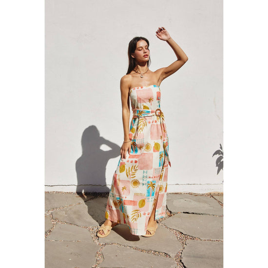 Amalfi Coast Strapless Maxi Dress