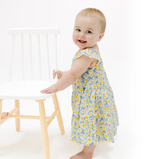 Load image into Gallery viewer, Angel Dear Shasta Daisy Twirly Sundress &amp;amp; Diaper Cover
