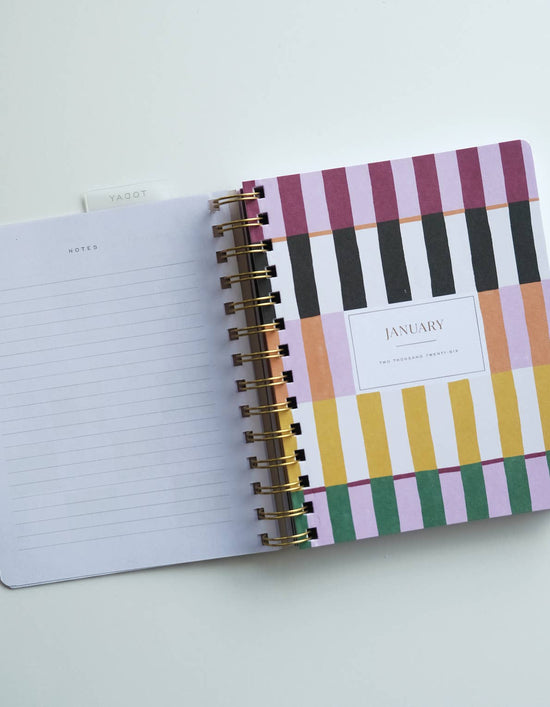 2026 Pocket Size Planner- Painted Stripes