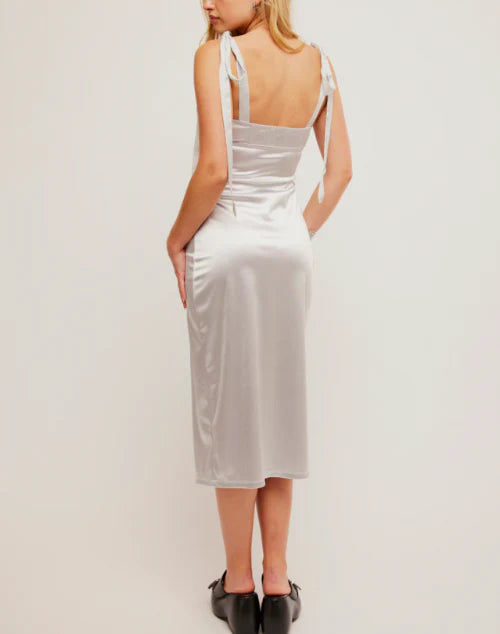 Free People Casino Got Glam Silver Dress