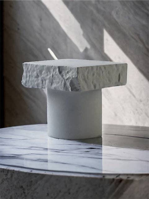 Chiseled Look Cement Display Pillar