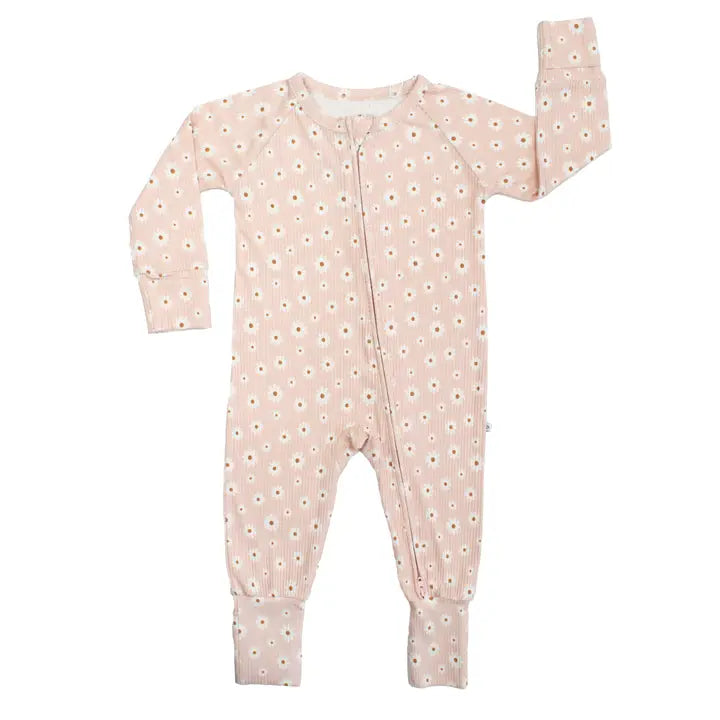 Emerson & Friends Pink Daisy Ribbed Bamboo Pajamas