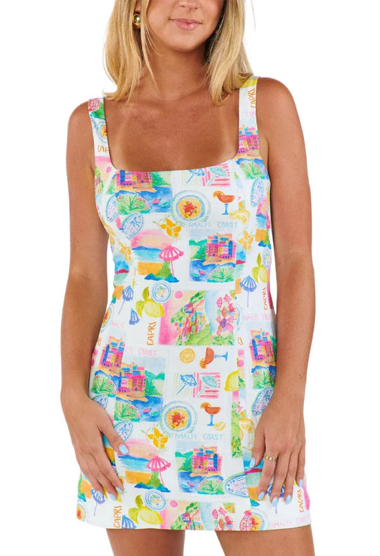 Load image into Gallery viewer, Show Me Your Mumu Steph Mini Dress Amalfi Coast
