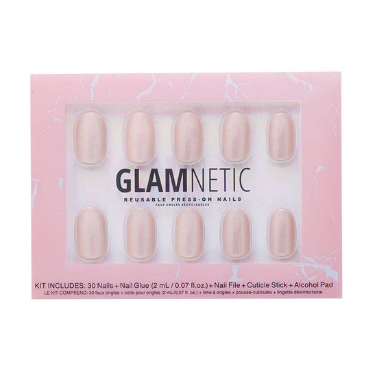 Glamnetics Pure Intentions Press-On Nails| Iridescent Hue| Natural Nail