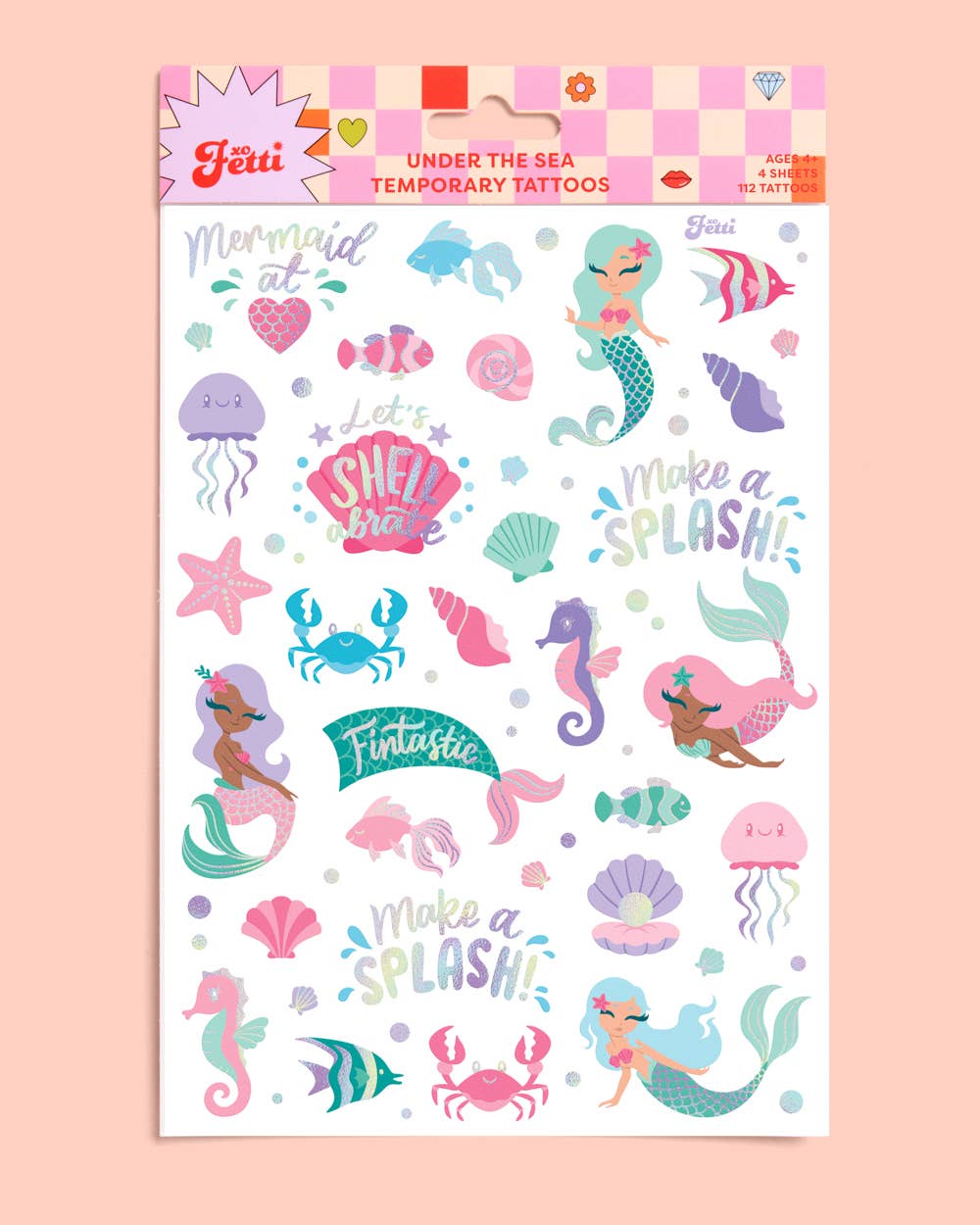 Under the Sea 112 Temporary Tattoos | Mermaid, Ocean, Bday