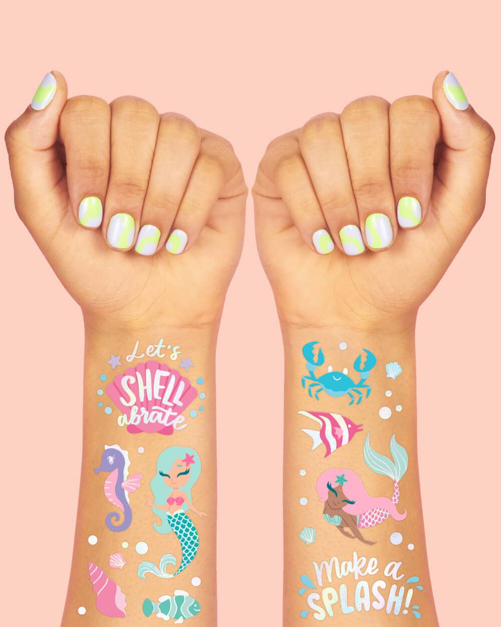 Under the Sea 112 Temporary Tattoos | Mermaid, Ocean, Bday