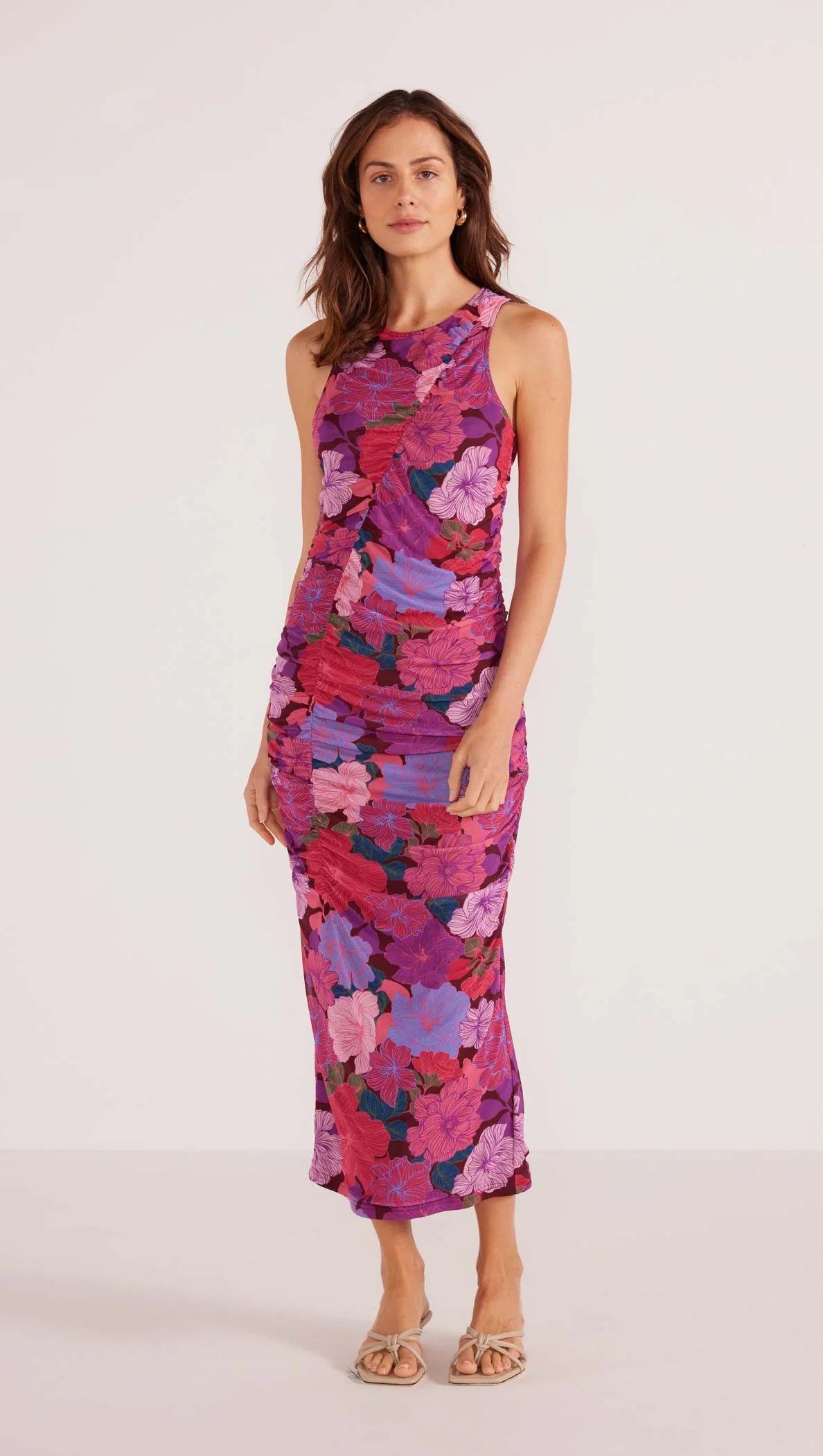 Mink Pink Lexie Midi Dress Floral Blooms