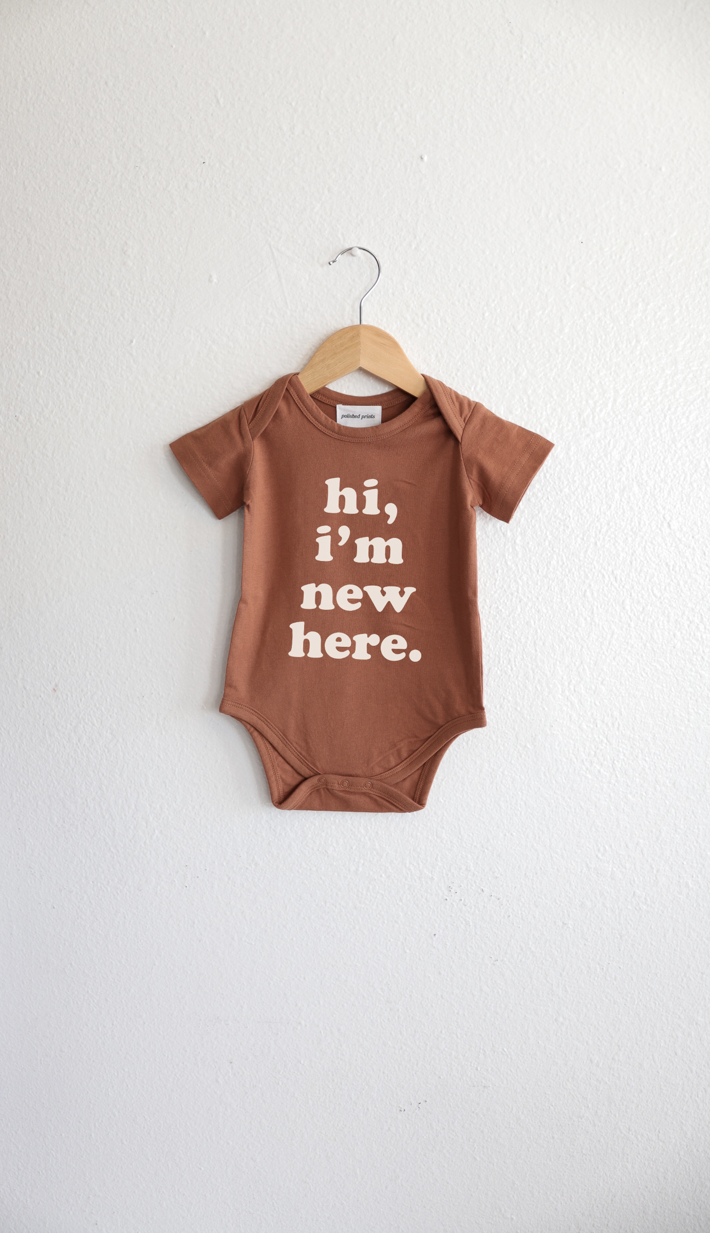 Hi I'm New Here Baby Onesie