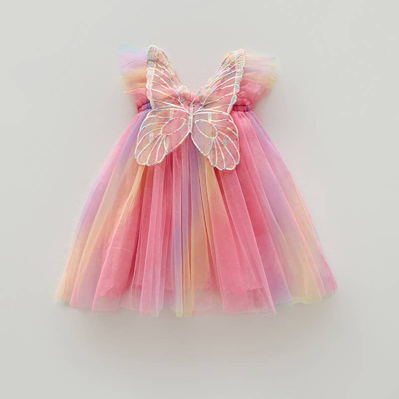 Rainbow Butterfly Wings  Dress