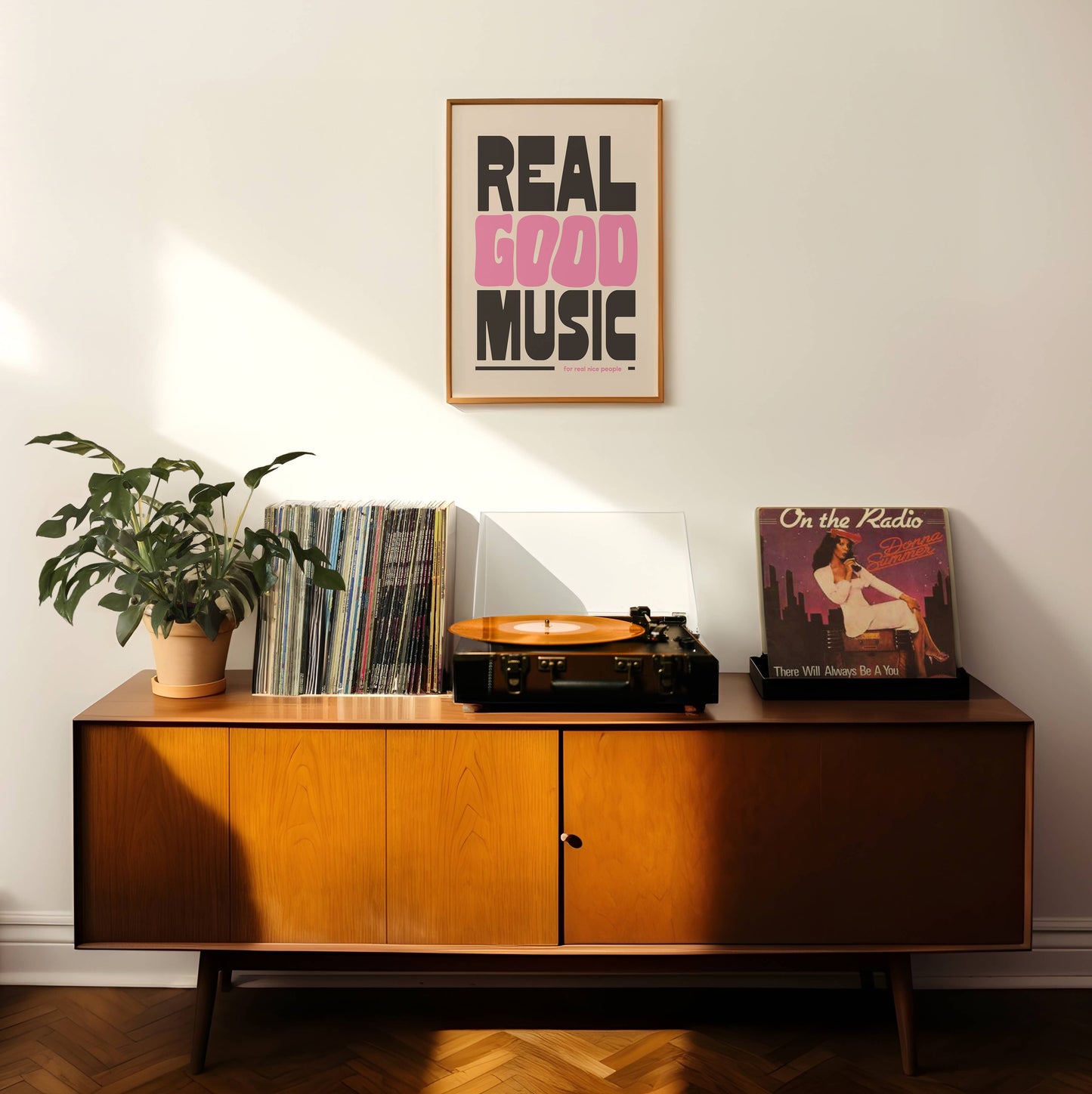 Real Good Music Art Print Black
