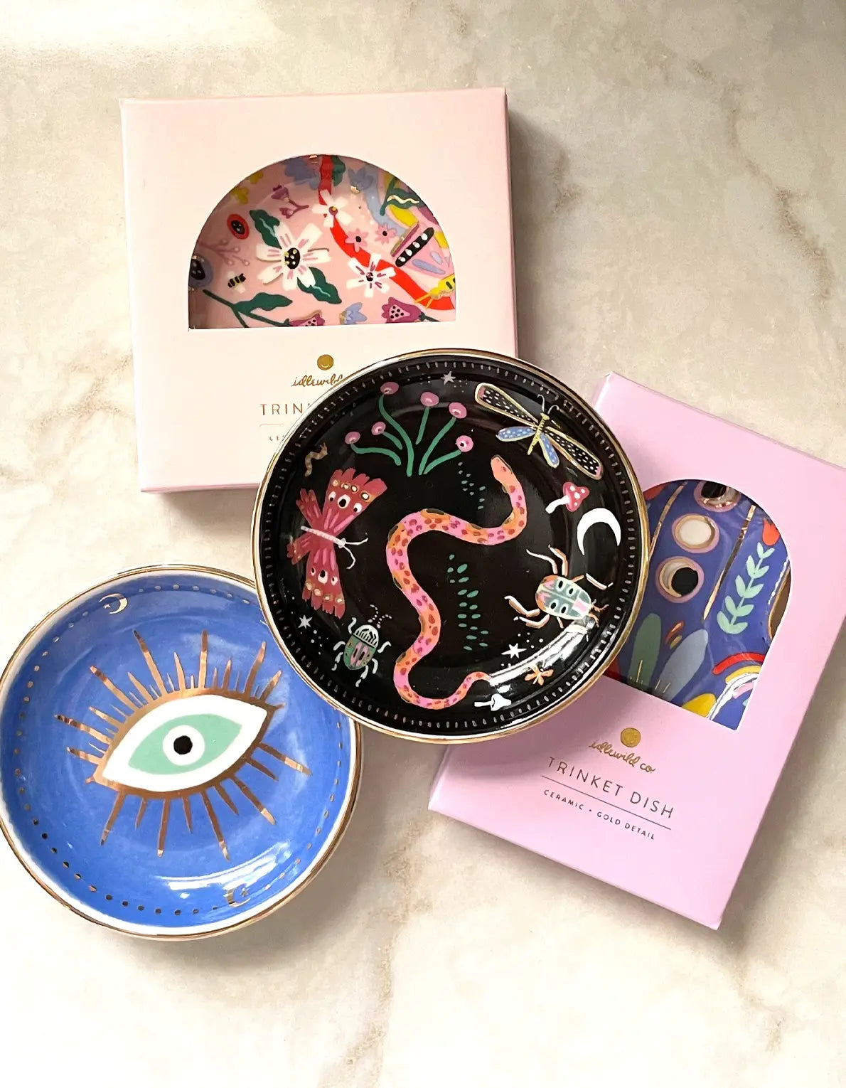 Porcelain Trinket Dish Evil Eye