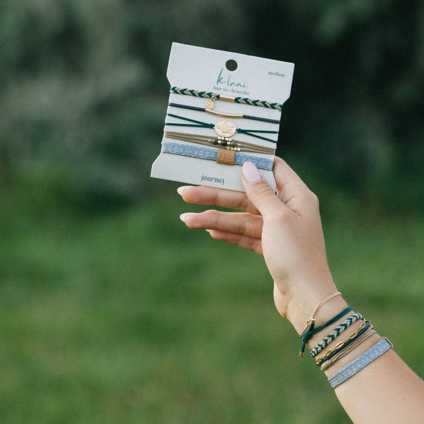 K'lani "Journey" Green Sea Turtle Hair Tie Bracelets