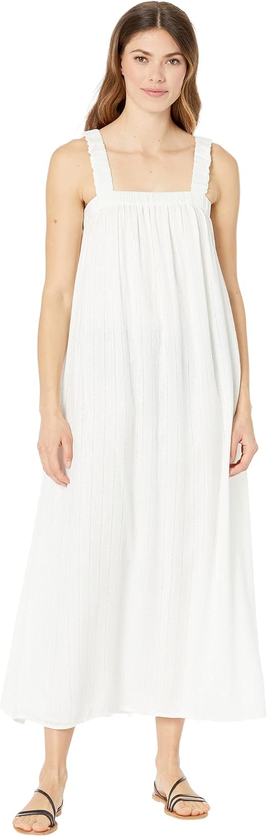 America & Beyond Silver Stripe Maxi Dress