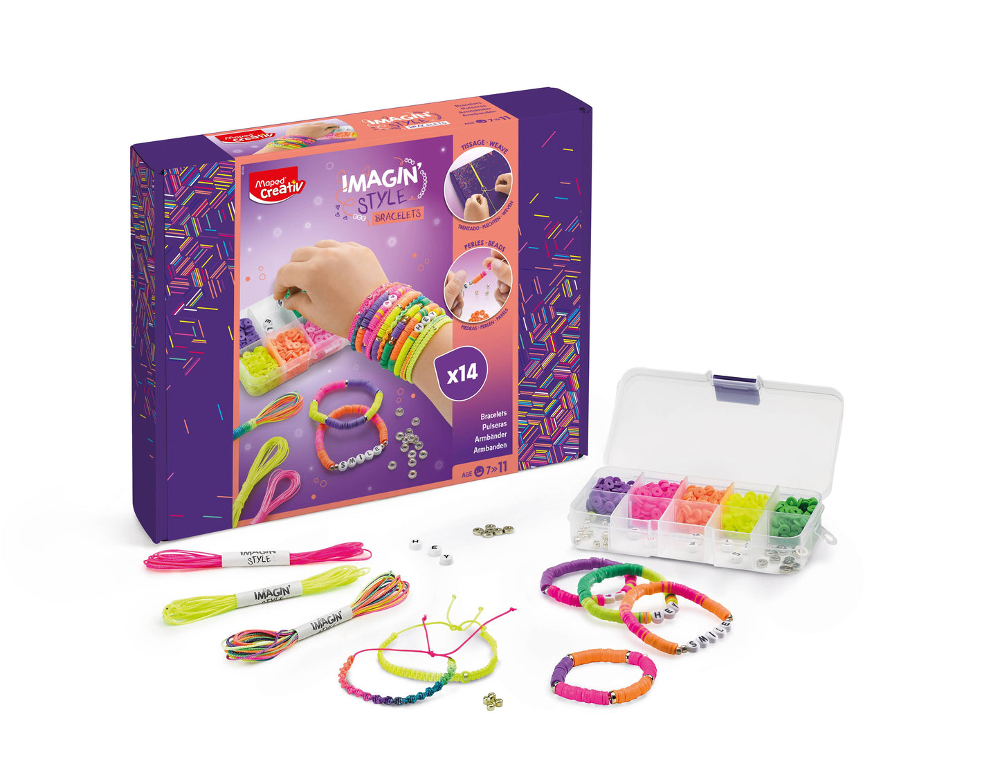 Heishi Neon Bracelet Kit 25 Piece