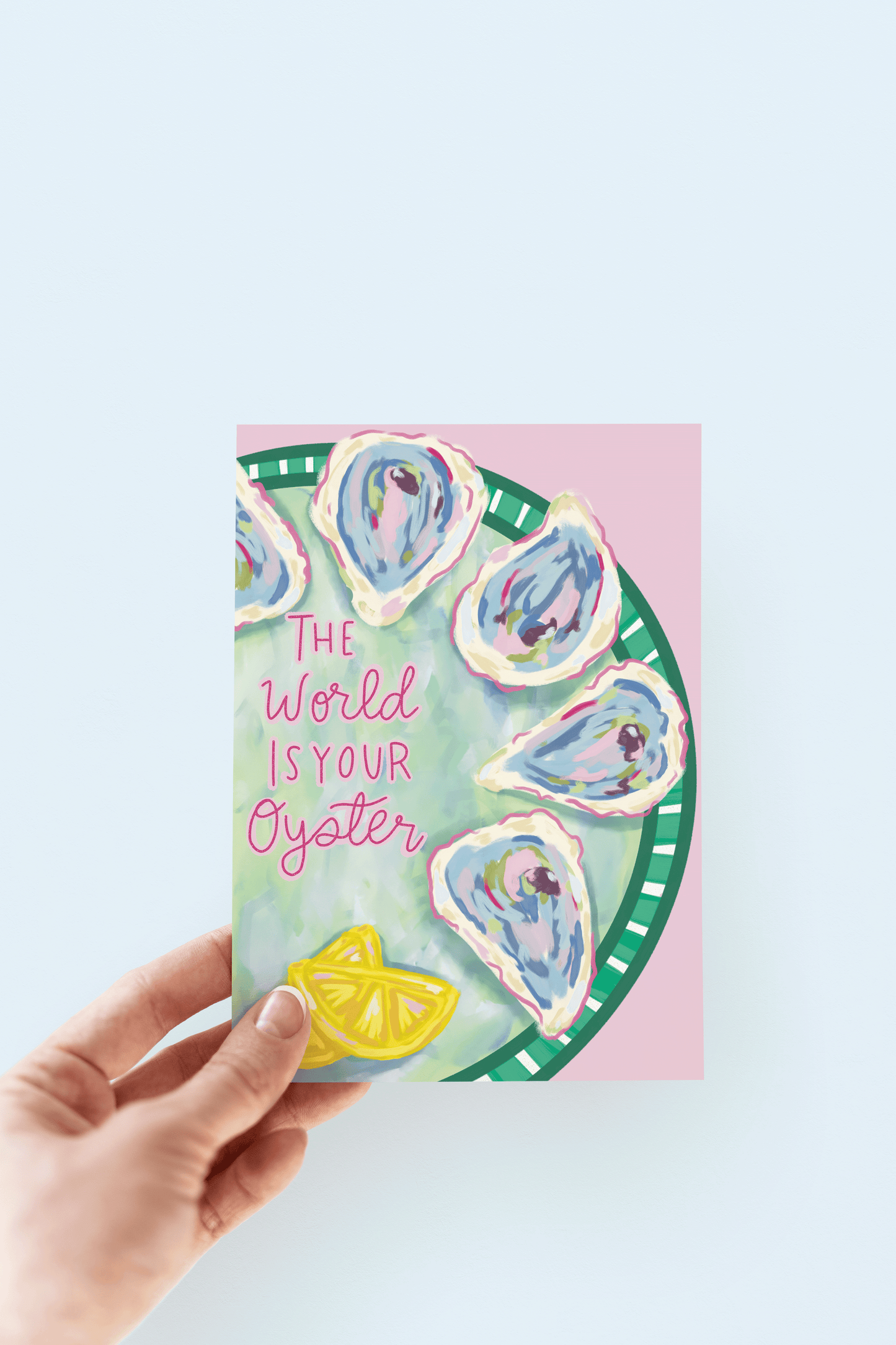 The World Is Your Oyster Beach Coastal Card