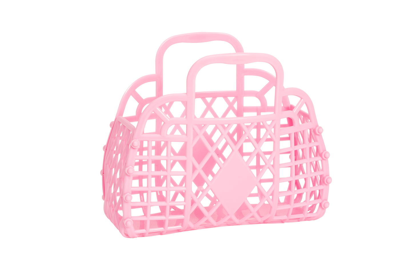 Sun Jellies Retro Basket Jelly Bag - Mini: Berry Pink