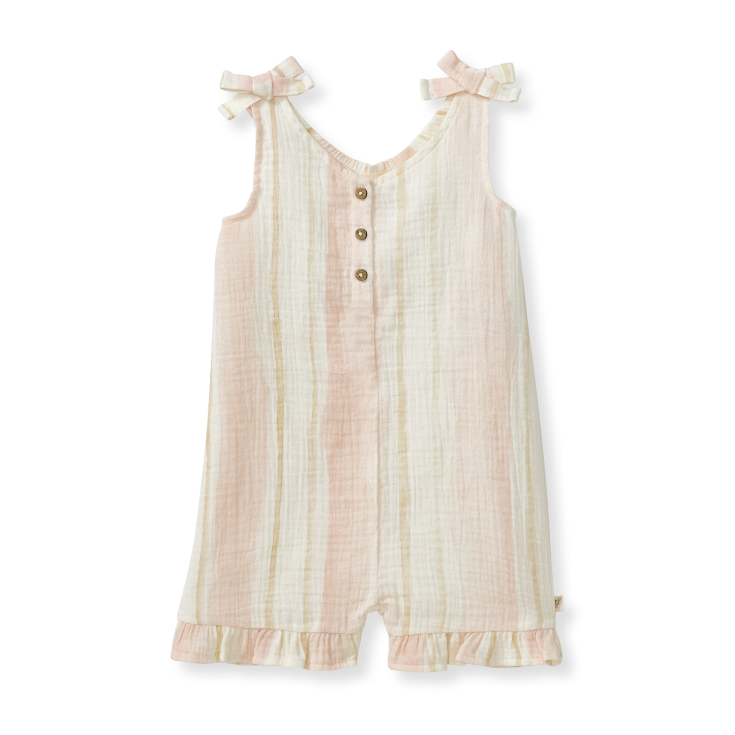 Burt's Bee Baby Pacific Stripe Organic Girl Romper