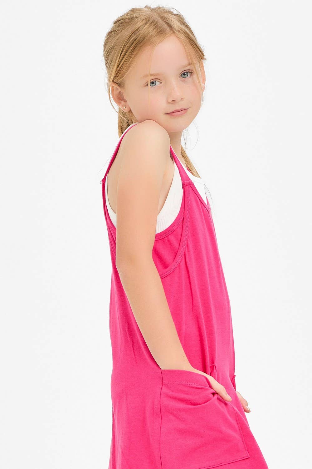 Kids Romper Dress Aqua