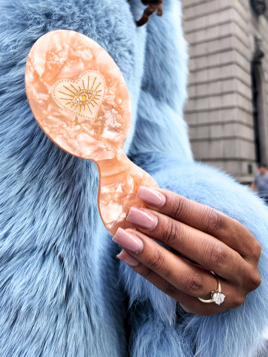 Solar Eclipse Hand-painted Celestial Heart Handbag Hero Brush