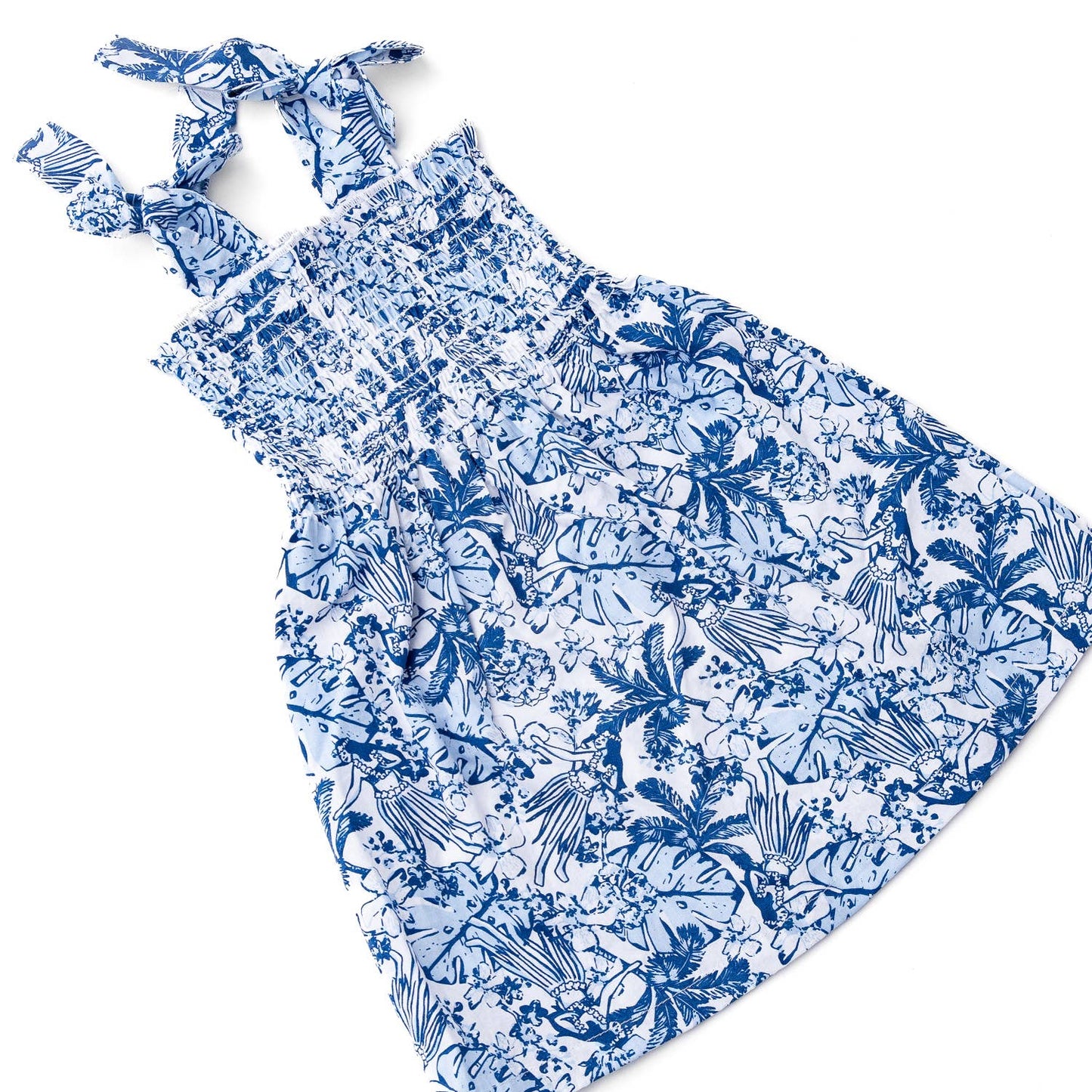 Shade Critters Tiki Tides Smocked Tie Top Dress