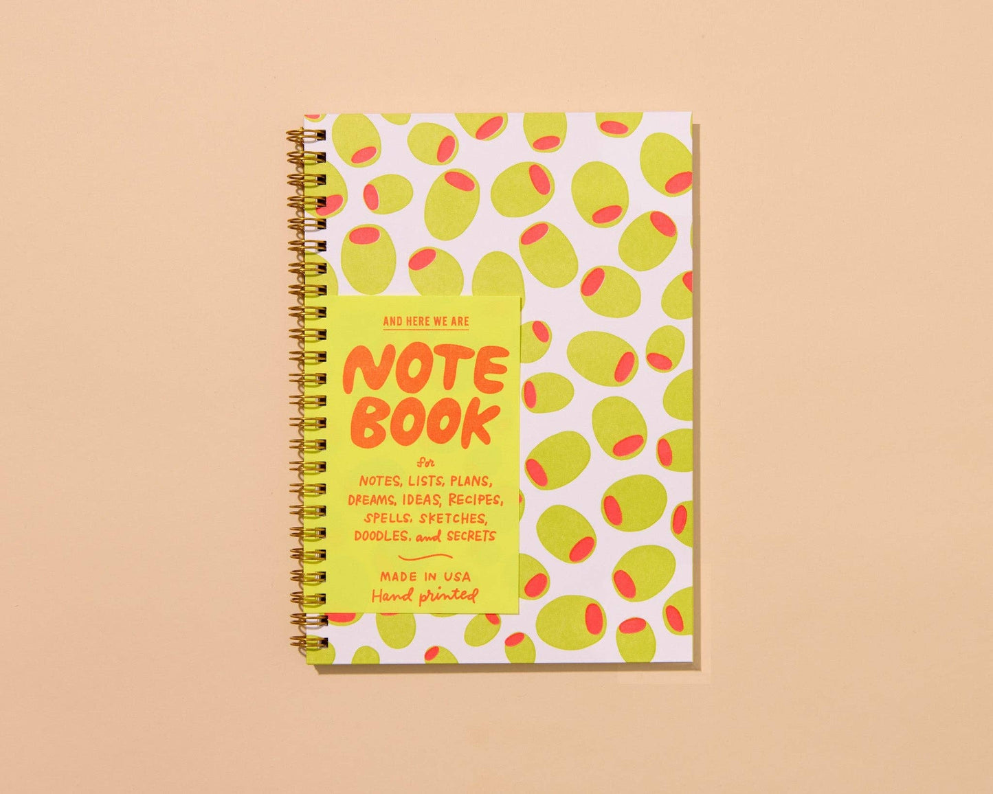 Green Olive Spiral Notebook