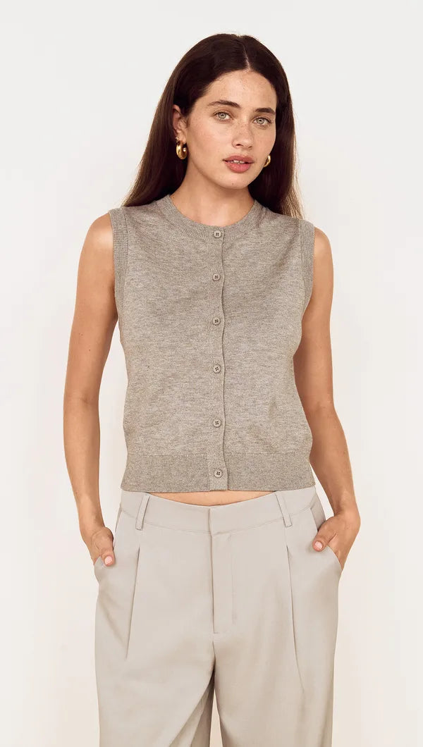 MINKPINK Etta Grey Knit Vest
