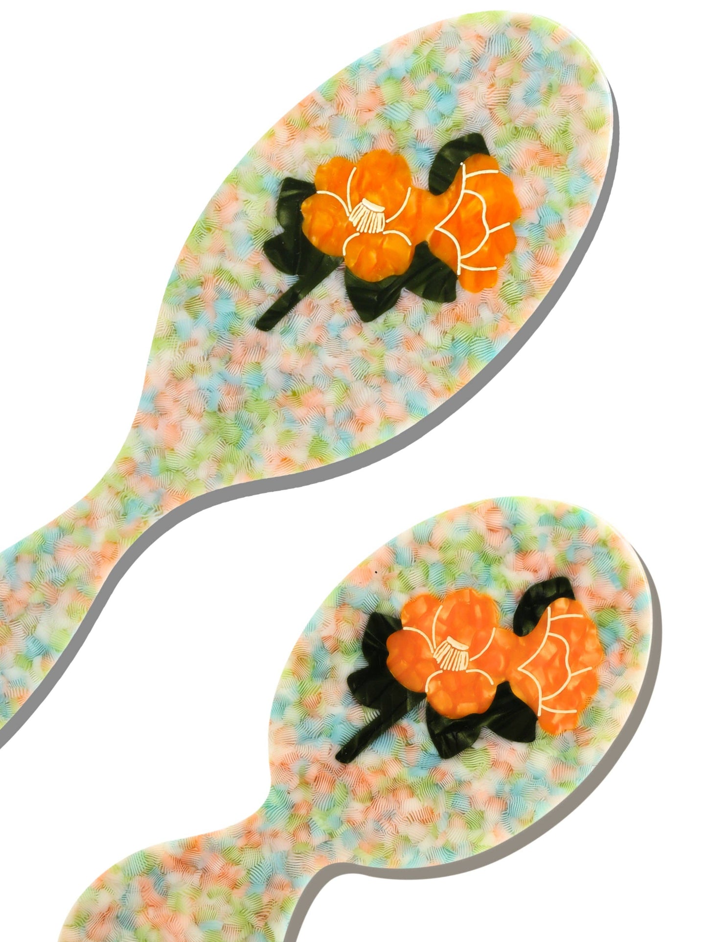 Solar Eclipse Hand-Painted Orange Vintage Poppy Brush
