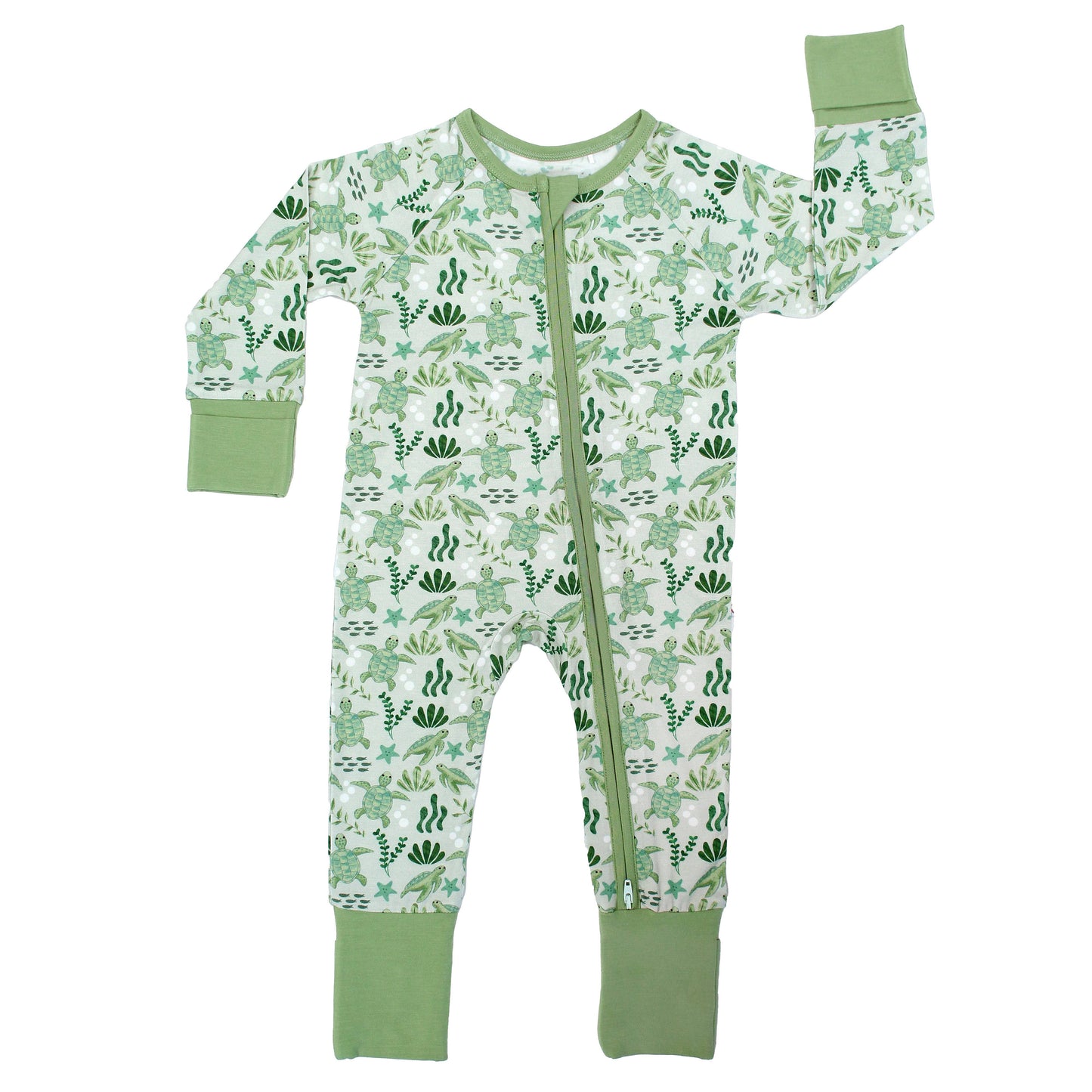 Save the Sea Turtles Bamboo Convertible Baby Pajamas
