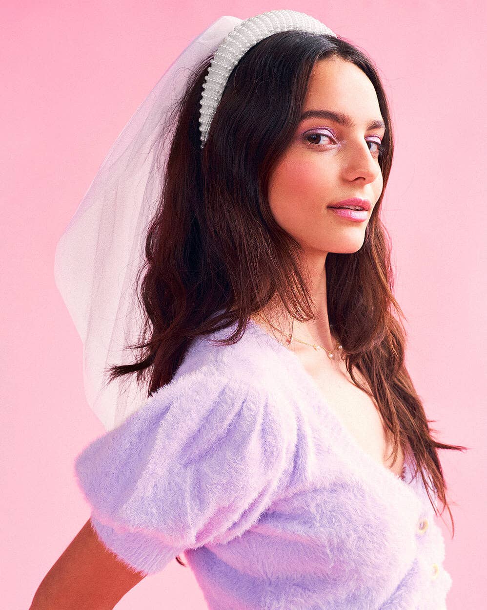 Bachelorette Party Bridal Gift - Headband w/ Removable Veil