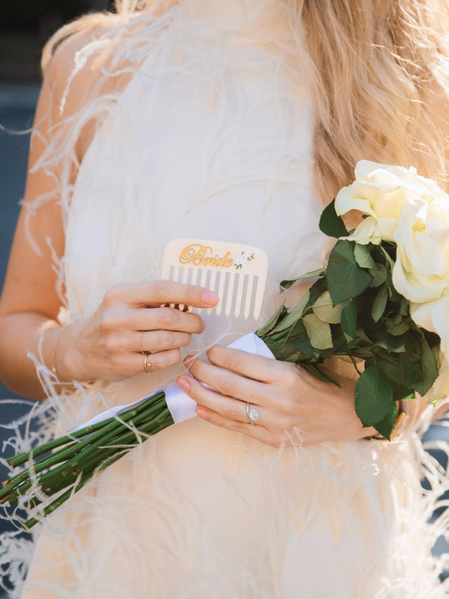 Solar Eclipse Hand-Painted Bride Pocket Comb