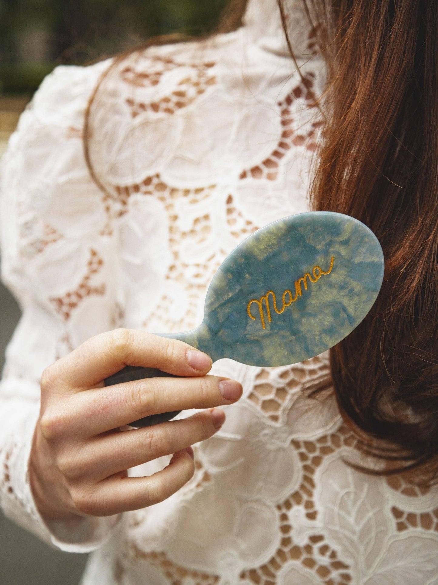Solar Eclipse Hand-Painted Mama Handbag Hero Brush