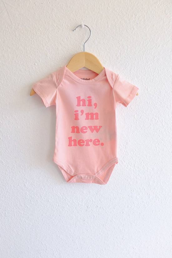 Hi I'm New Here Baby Onesie