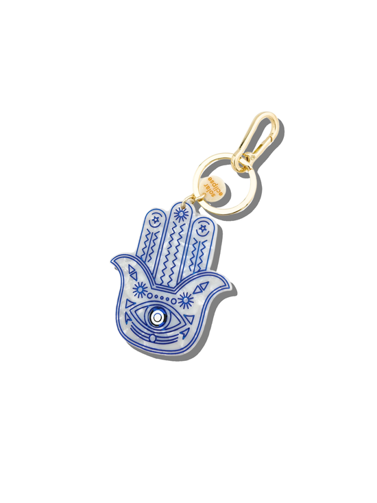 Solar Eclipse Hamsa Hand Bag Charm & Keychain